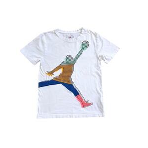 Jordan Jumpman White Multicolor Short Sleeve T Shirt Youth Medium 10/12